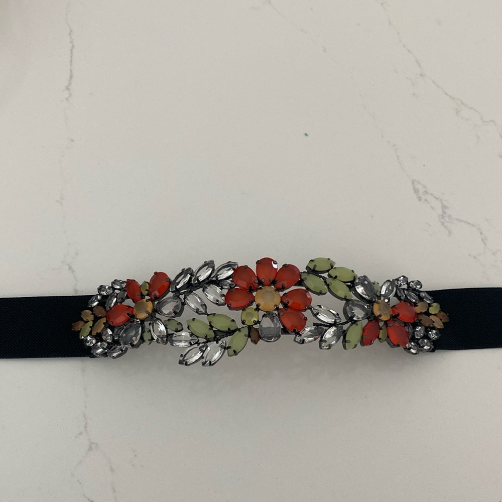 Bcbg elastic jewel belt